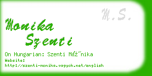 monika szenti business card